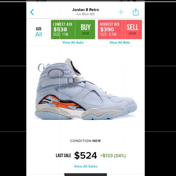 Jordan Other - RARE - Jordan 8’s Retro Ice Blue Colourway